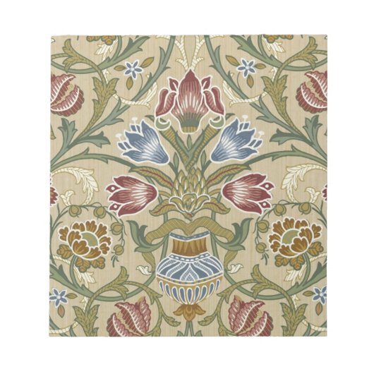 William Morris Brocade Floral Wallpaper Pattern Notitieblok (Voorkant)