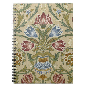 William Morris Brocade Floral Wallpaper Pattern Notitieboek