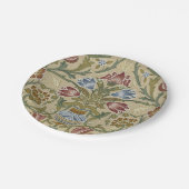 William Morris Brocade Floral Wallpaper Pattern Papieren Bordje (Gekanteld)