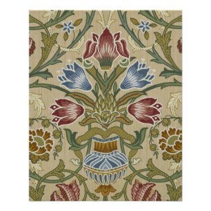 William Morris Brocade Floral Wallpaper Pattern Perfect Poster