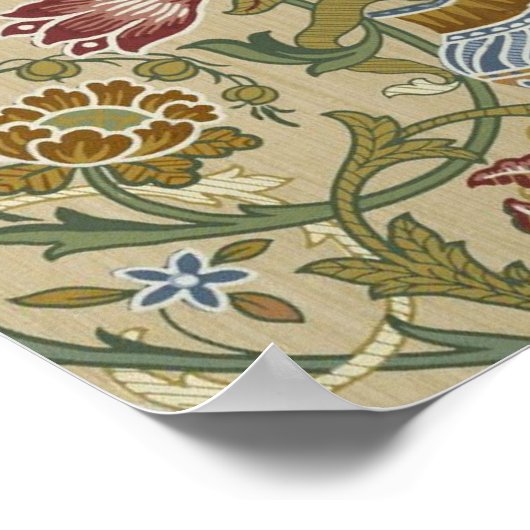 William Morris Brocade Floral Wallpaper Pattern Poster (Hoek)