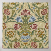 William Morris Brocade Floral Wallpaper Pattern Poster (Voorkant)