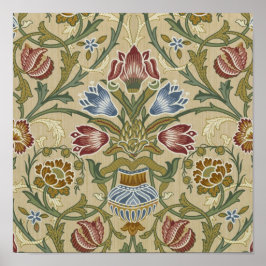 William Morris Brocade Floral Wallpaper Pattern Poster