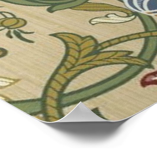 William Morris Brocade Floral Wallpaper Pattern Poster (Hoek)
