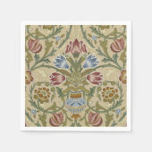 William Morris Brocade Floral Wallpaper Pattern Servetten (Voorkant)