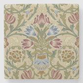 William Morris Brocade Floral Wallpaper Pattern Stenen Onderzetter (Voorkant)