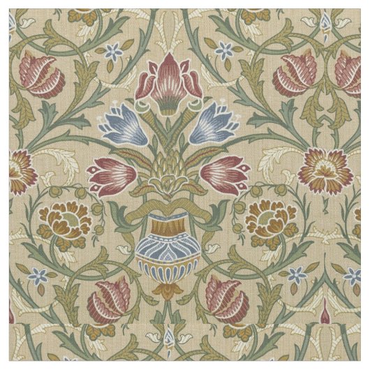 William Morris Brocade Floral Wallpaper Pattern Stof (Close Up)