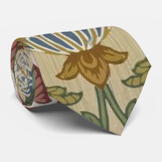 William Morris Brocade Floral Wallpaper Pattern Stropdas (Opgerold)