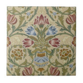 William Morris Brocade Floral Wallpaper Pattern Tegeltje (Voorkant)