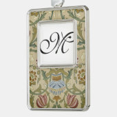 William Morris Brocade Floral Wallpaper Pattern Verzilverd Omlijst Ornament (Links)