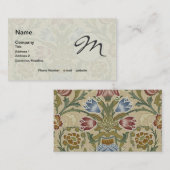 William Morris Brocade Floral Wallpaper Pattern Visitekaartje (Voorkant / Achterkant)