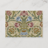 William Morris Brocade Floral Wallpaper Pattern Visitekaartje (Achterkant)
