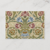 William Morris Brocade Floral Wallpaper Pattern Visitekaartje (Achterkant)