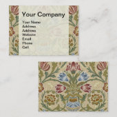 William Morris Brocade Floral Wallpaper Pattern Visitekaartje (Voorkant / Achterkant)