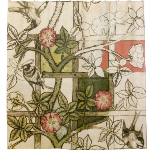 William Morris Brooklyn Museum Wallpaper Douchegordijn (Voorkant)