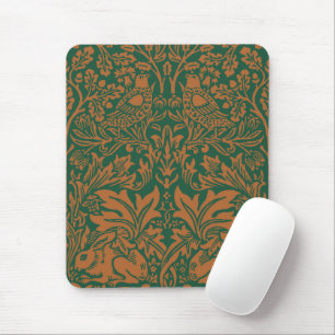 William Morris Brother Konijn Amber Zwart Patroon Muismat