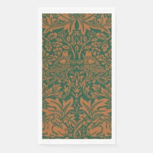 William Morris Brother Konijn Amber Zwart Patroon Servet