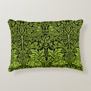 William Morris Brother Konijn Salie Groen Zwart Accent Kussen