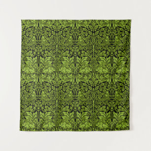 William Morris Brother Konijn Salie Groen Zwart Wandkleed