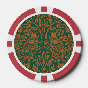 William Morris Brother Rabbit Amber Zwart Patroon Poker Chips