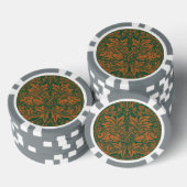 William Morris Brother Rabbit Amber Zwart Patroon Poker Chips (Opstapeling)