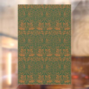 William Morris Brother Rabbit Amber Zwart Patroon Raamsticker