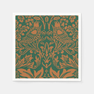 William Morris Brother Rabbit Amber Zwart Patroon Servet