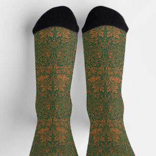 William Morris Brother Rabbit Amber Zwart Patroon Sokken