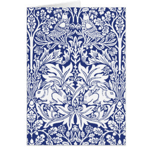 William Morris Brother Rabbit Blue  Pattern