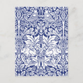William Morris Brother Rabbit Blue  Pattern Briefkaart (Voorkant)