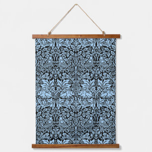 William Morris Brother Rabbit Lichtblauw Zwart Hangend Wandkleed