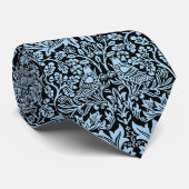 William Morris Brother Rabbit Lichtblauw Zwart Stropdas (Opgerold)
