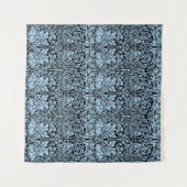 William Morris Brother Rabbit Lichtblauw Zwart Wandkleed (Voorkant (horizontaal))
