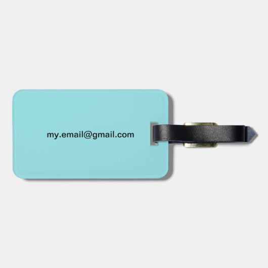 William Morris Brother Rabbit Pattern in Blue Bagagelabel (Achterkant horizontaal)