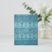 William Morris Brother Rabbit Pattern in Blue Briefkaart (Staand voorkant)