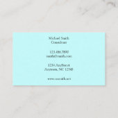 William Morris Brother Rabbit Pattern in Blue Visitekaartje (Achterkant)