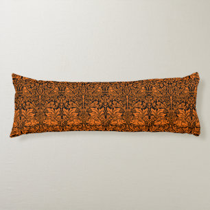 William Morris Brother Rabbit Roest Zwart Patroon Lichaamskussen