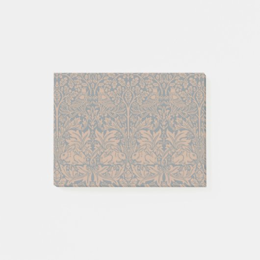 William Morris Brother Rabbit Roest Zwart Patroon Post-it® Notes (Voorkant)