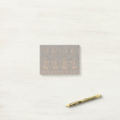 William Morris Brother Rabbit Roest Zwart Patroon Post-it® Notes (Op bureau)