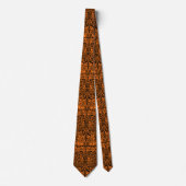 William Morris Brother Rabbit Roest Zwart Patroon Stropdas (Voorkant)