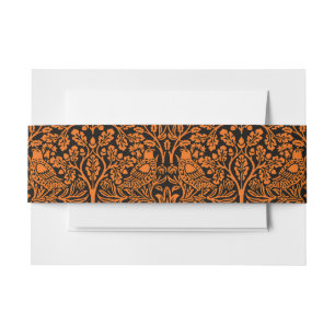 William Morris Brother Rabbit Roest Zwart Patroon Uitnodigingen Wikkel