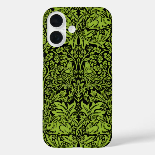 William Morris Brother Rabbit Salie Groen Zwart Case-Mate iPhone Case (Achterkant)