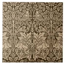 William Morris Brother Rabbit Two-Tone Brown Tegeltje