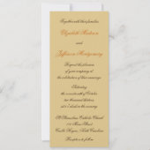 William Morris Brown Leaves Wedding Invitation Kaart (Voorkant)