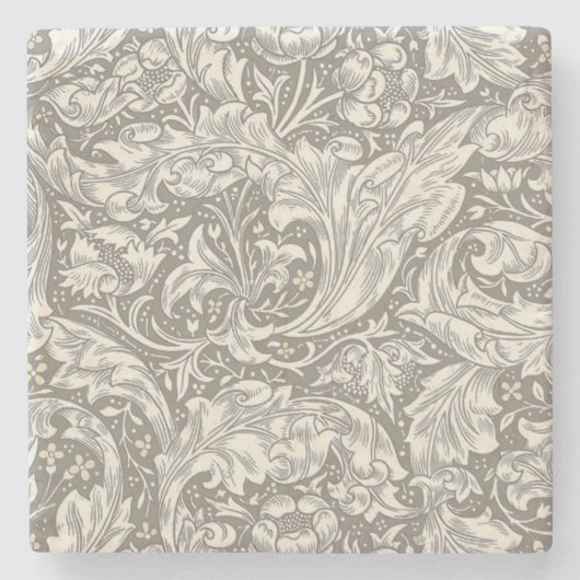 William Morris Bruidsbloem Bloem Florale Bot Stenen Onderzetter (Voorkant)