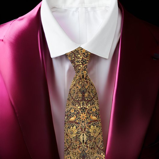 William * Morris BullersWood 1889 Goud Bruin Beige Stropdas