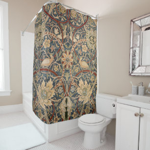 William Morris Bullerswood Antieke Vogel Kunst Douchegordijn
