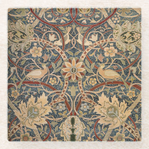 William Morris Bullerswood Antieke Vogel Kunst Glazen Onderzetter