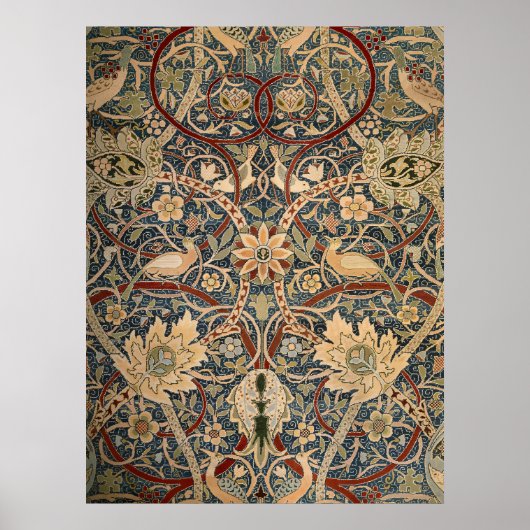William Morris Bullerswood Antieke Vogel Kunst Poster (Voorkant)