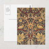 William Morris Bullerswood Faux Tapestry Briefkaart (Voorkant / Achterkant)